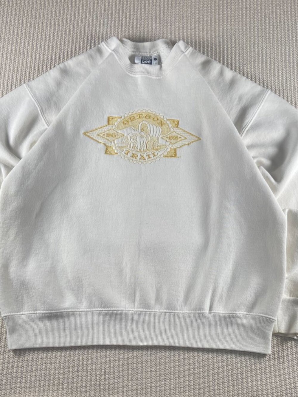 Vintage Lee Heavyweight Oregon Trail Embroidered Crewneck Sweatshirt Men's L